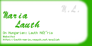 maria lauth business card